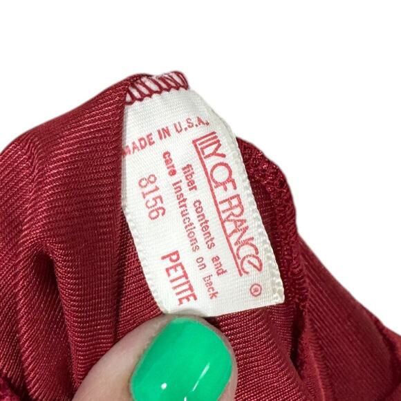 Vintage Lily Of France Slip Dress Nightgown Petite XS Lace Satin Maxi Long - Picture 8 of 9